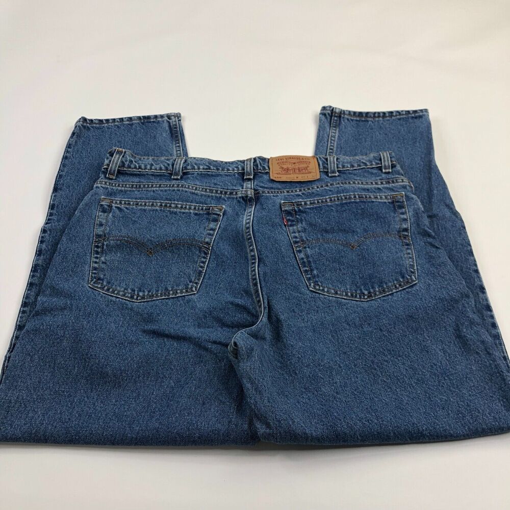 Levi's 550 Relaxed Fit Unisex Jeans 42x30 (38W 30L) Tapered Pants Made USA